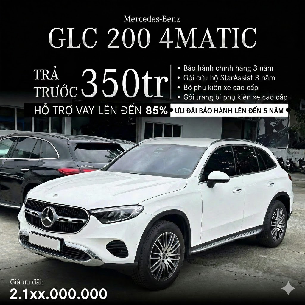 Giá Lăn Bánh Mercedes GLC 200 4Matic 2026 Tại Tiền Giang & Đánh Giá Tổng Quan